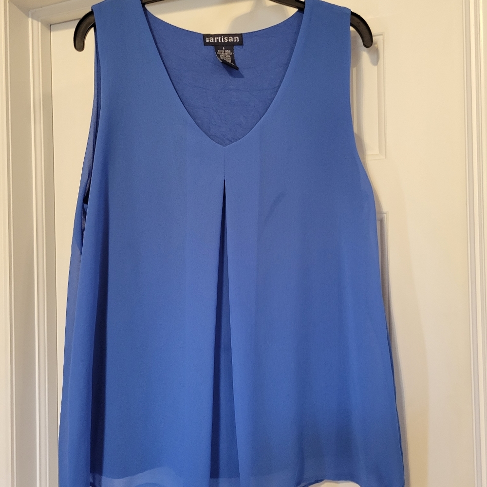 Blue tank blouse